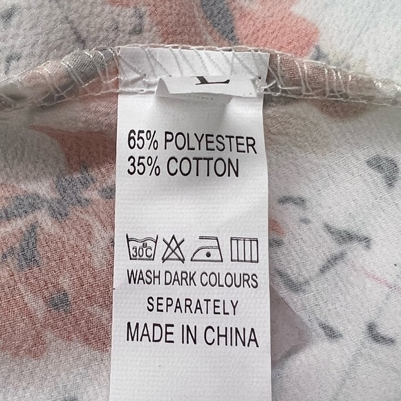 Women’s Chic Floral Button Front Mini Boho Dress - L - Picture 9 of 10